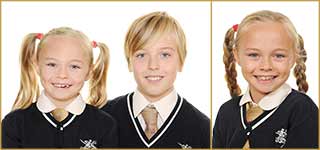 Sibling school portrait photograph 1